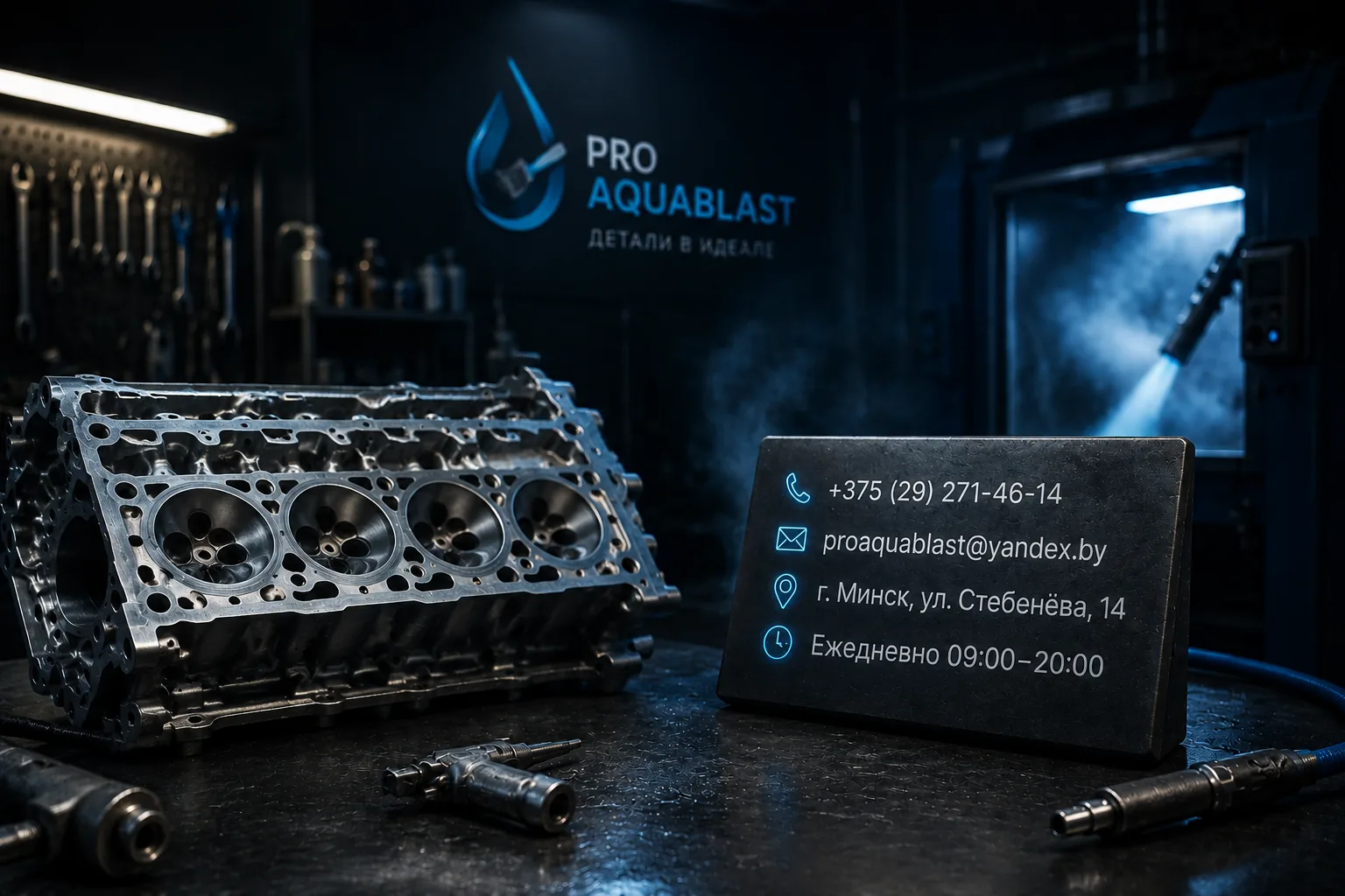Контакты мастерской аквабластинга ProAquaBlast.by
